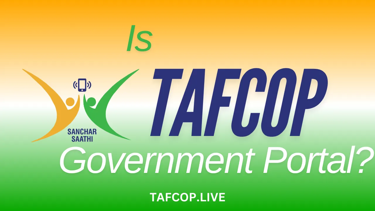 Is TAFCOP a government portal?